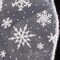 The Ribbon People Sheer White and Gray Snowflakes Print Wired Craft Ribbon 4" x 20 Yards